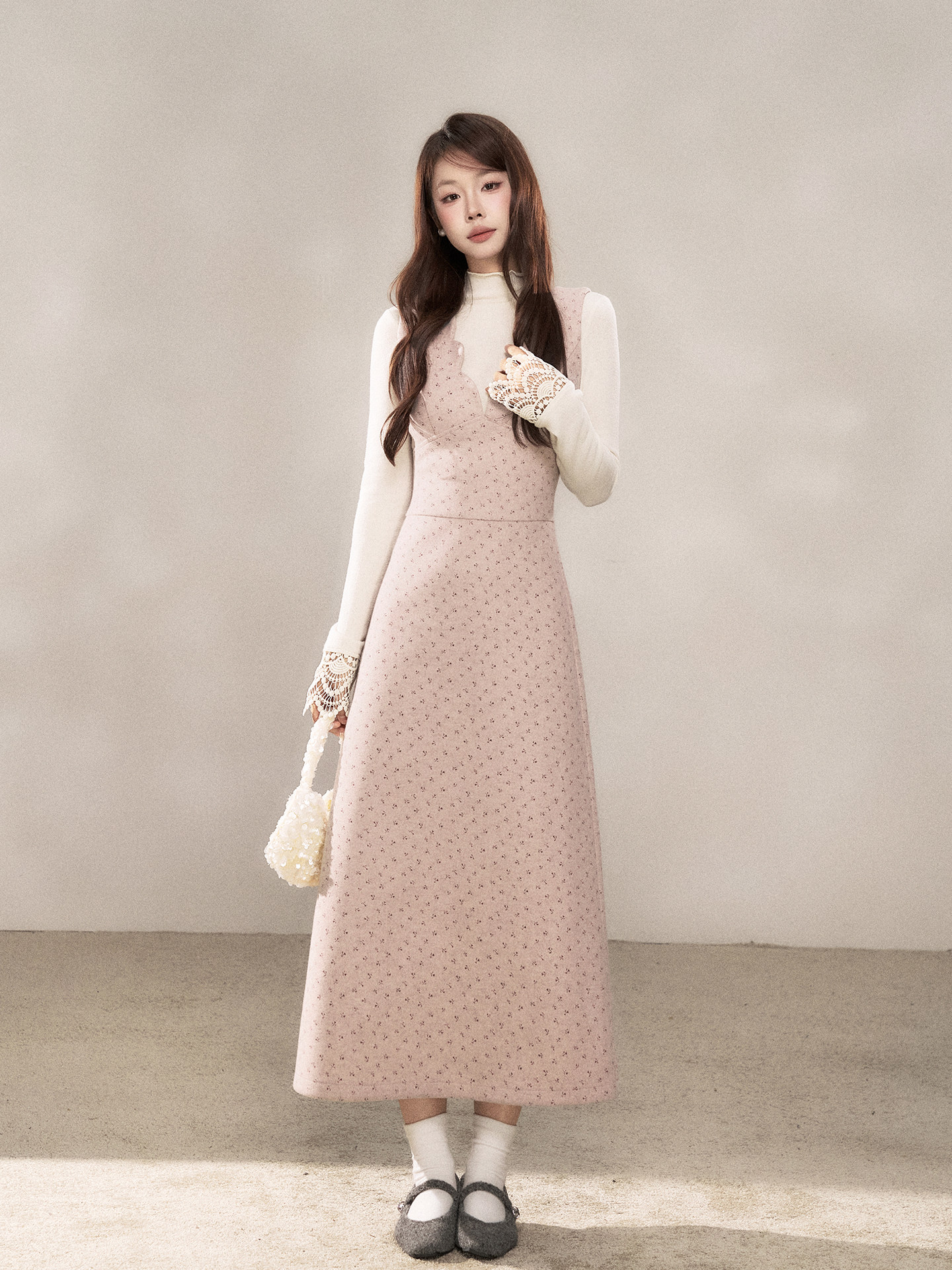 Wildberry 小花柄 キャミソールロングワンピース