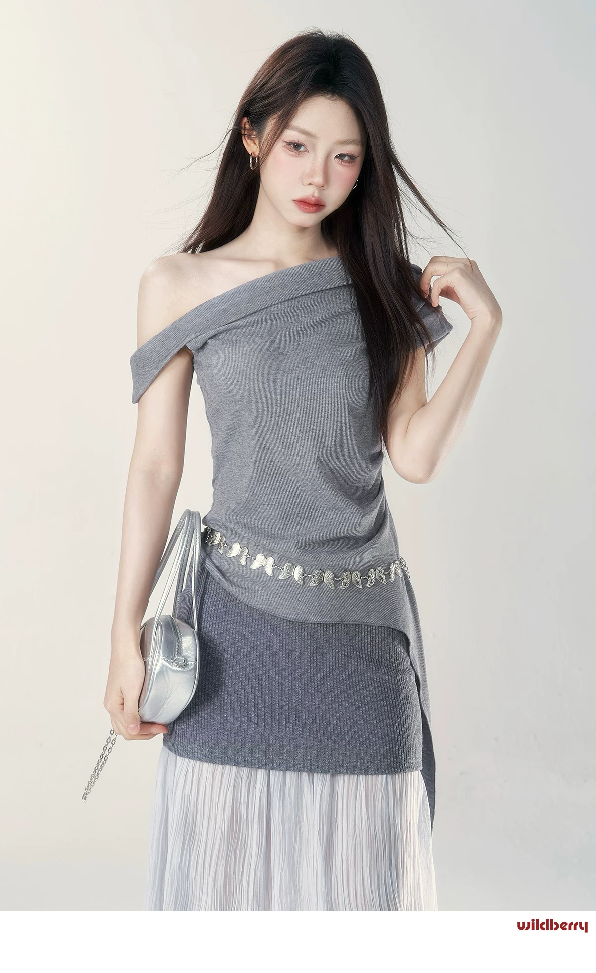 Wildberry アシンメトリートップス／切替スカート（各単品）