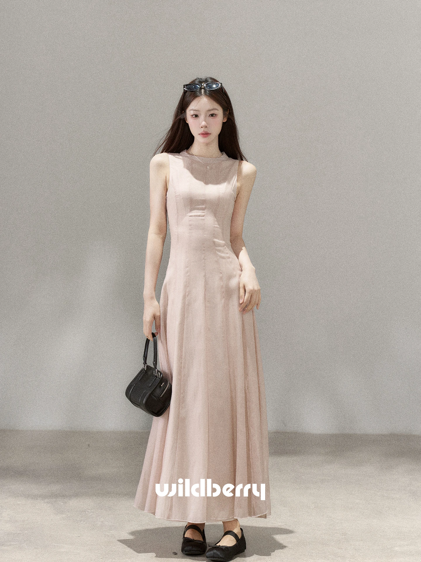 Wildberry バックリボン ノースリーブワンピース