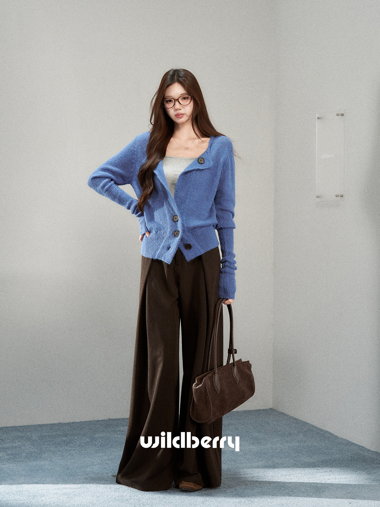 Wildberry センタープレス ワイドスラックス