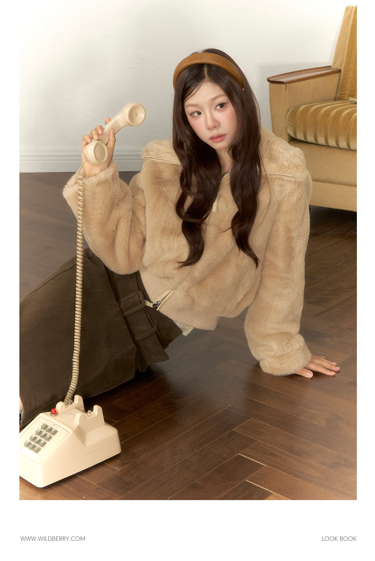 Wildberry 共布ベルト付き Aラインスカート