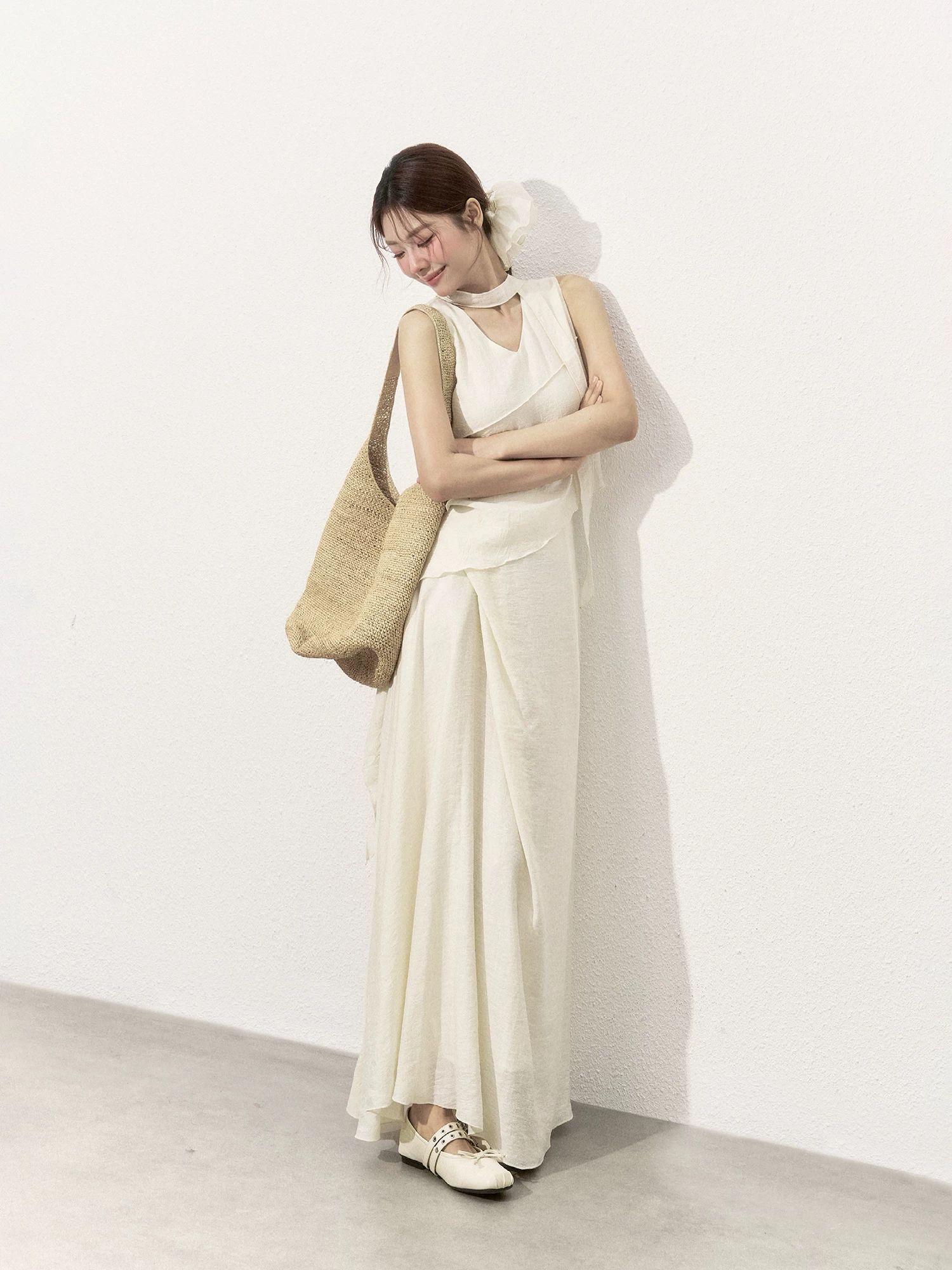 Wildberry アシンメトリートップス・ロングスカート セット