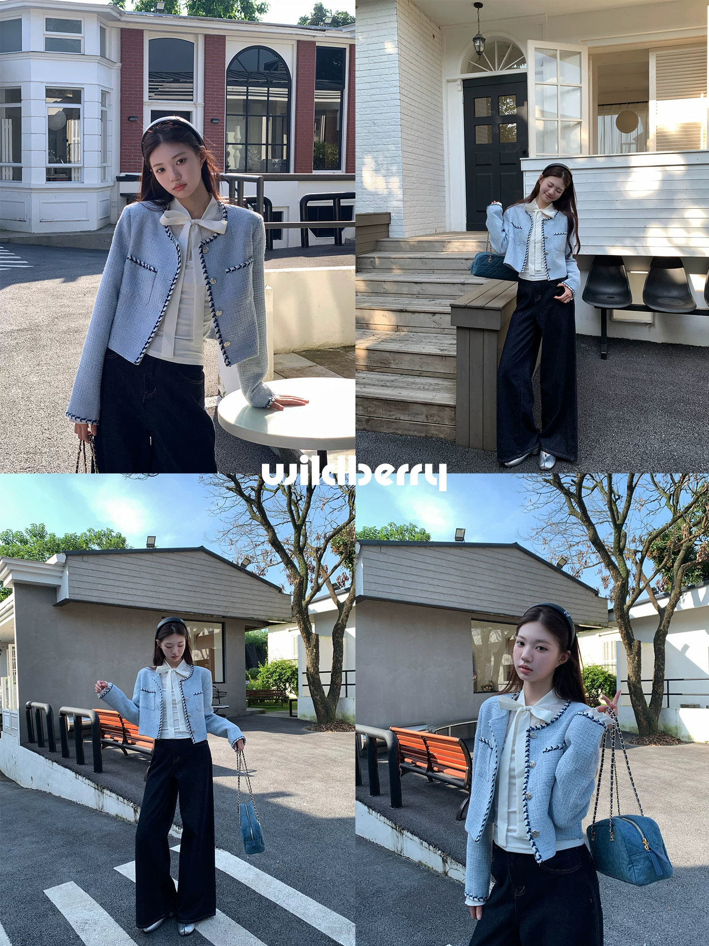 Wildberry 配色トリム ショートジャケット