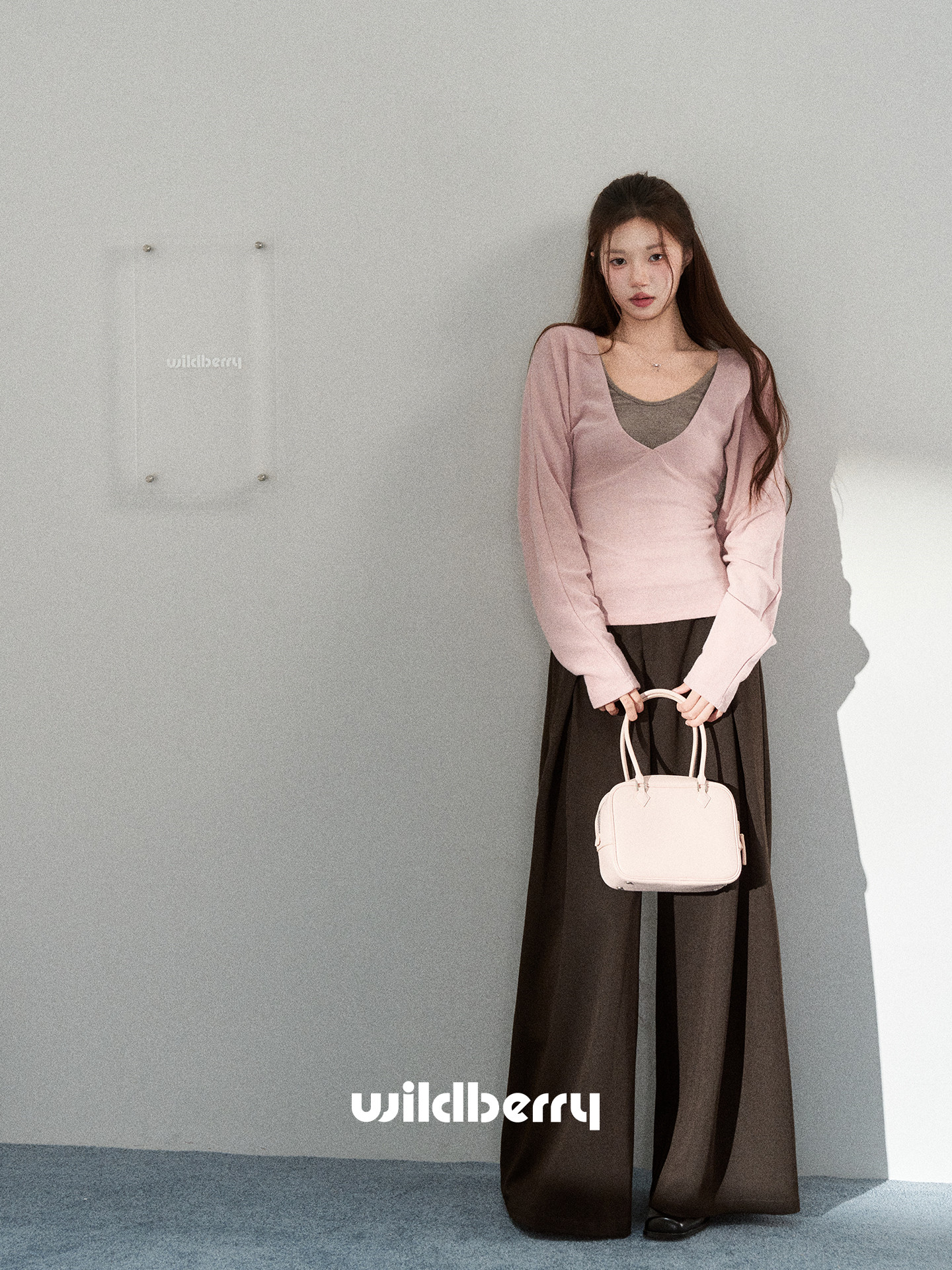 Wildberry センタープレス ワイドスラックス