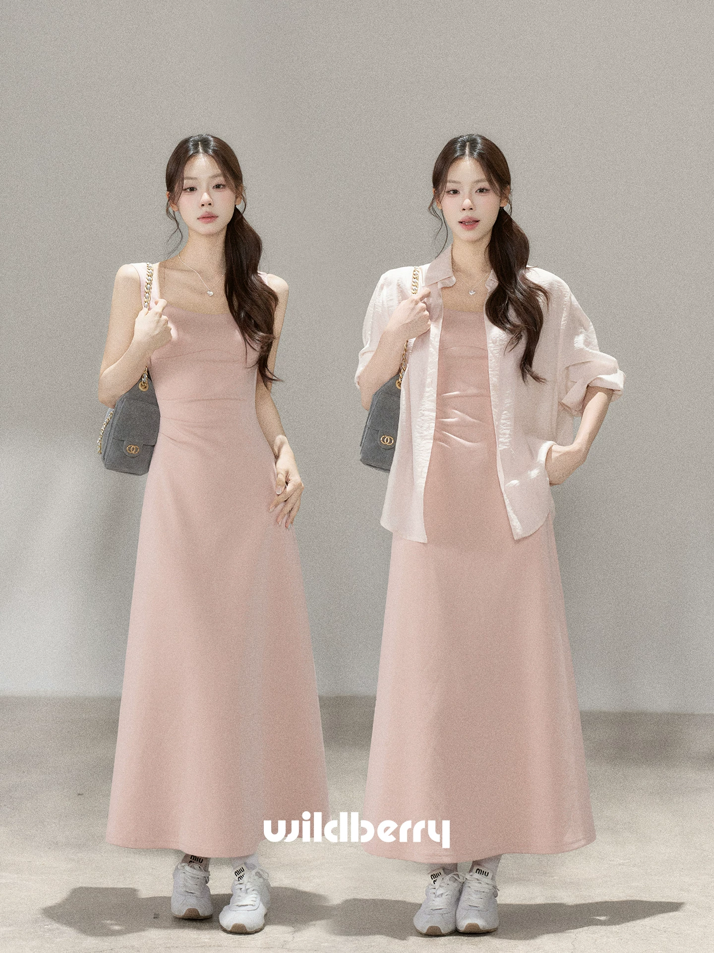 Wildberry ピンク キャミソールワンピース・シャツ
