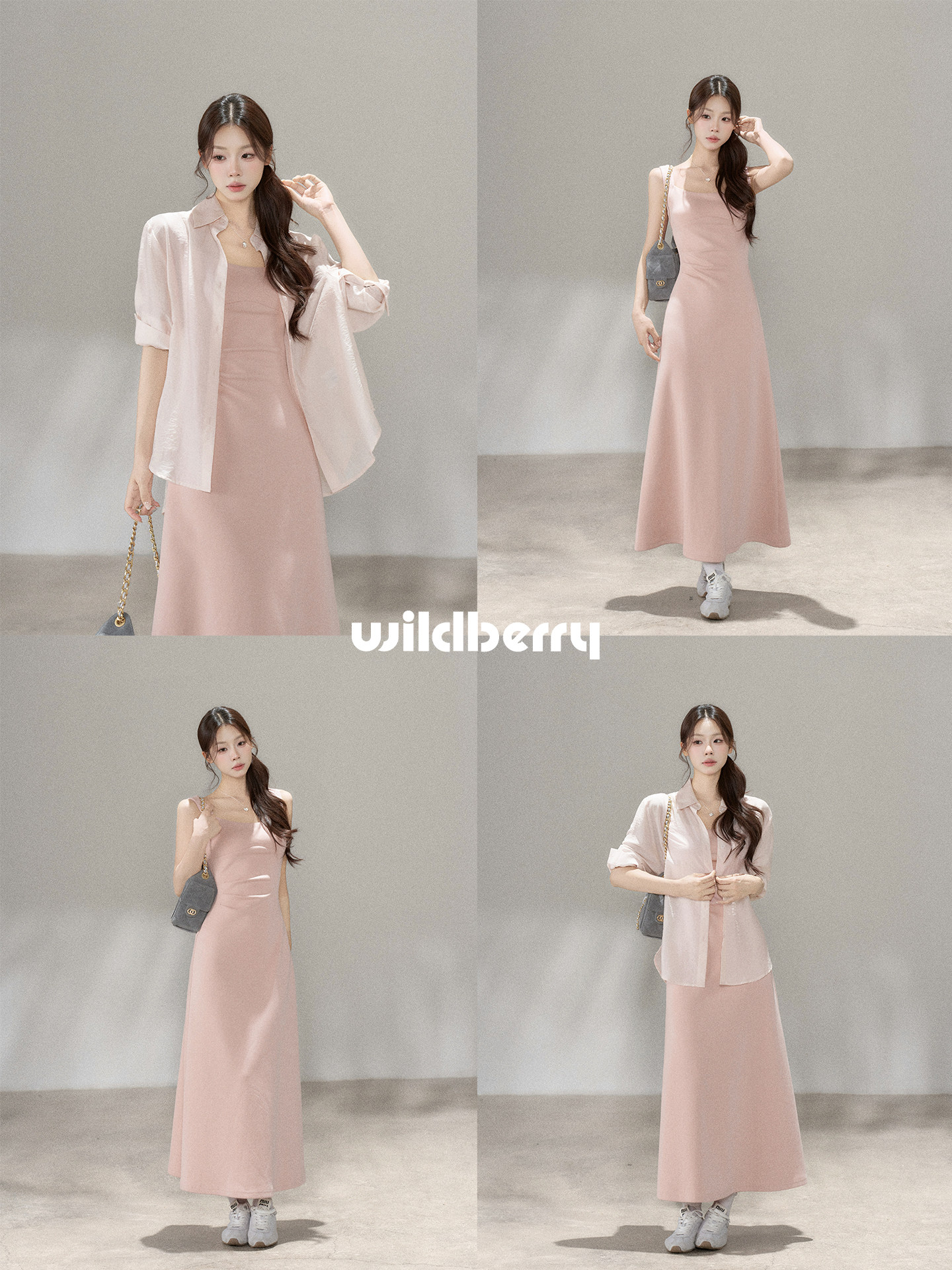 Wildberry ピンク キャミソールワンピース・シャツ