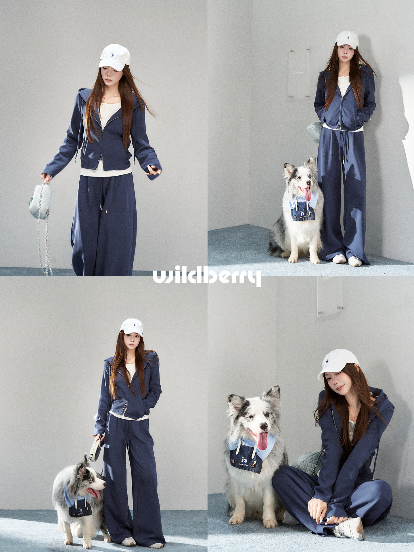 Wildberry ジップパーカー・ワイドパンツ・長袖Tシャツ