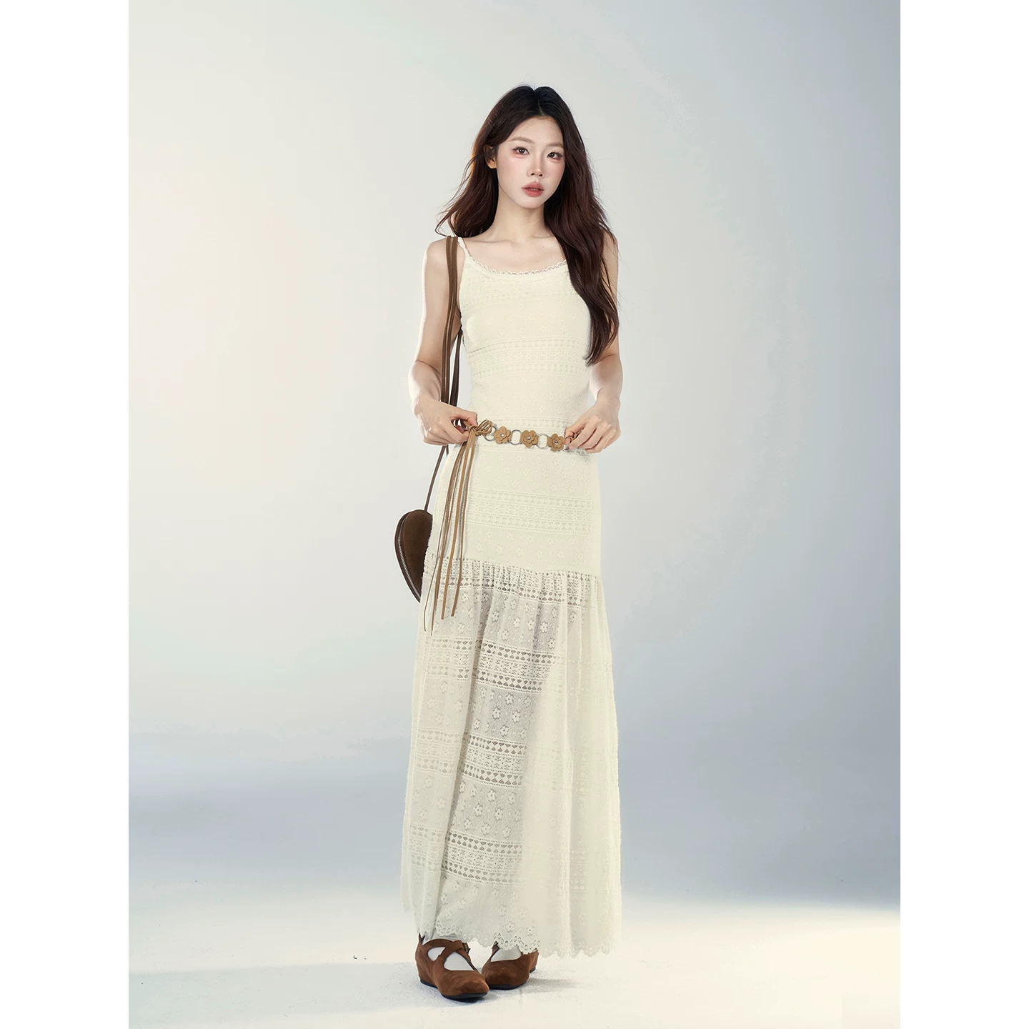 Wildberry ウエストシェイプ キャミロングワンピース