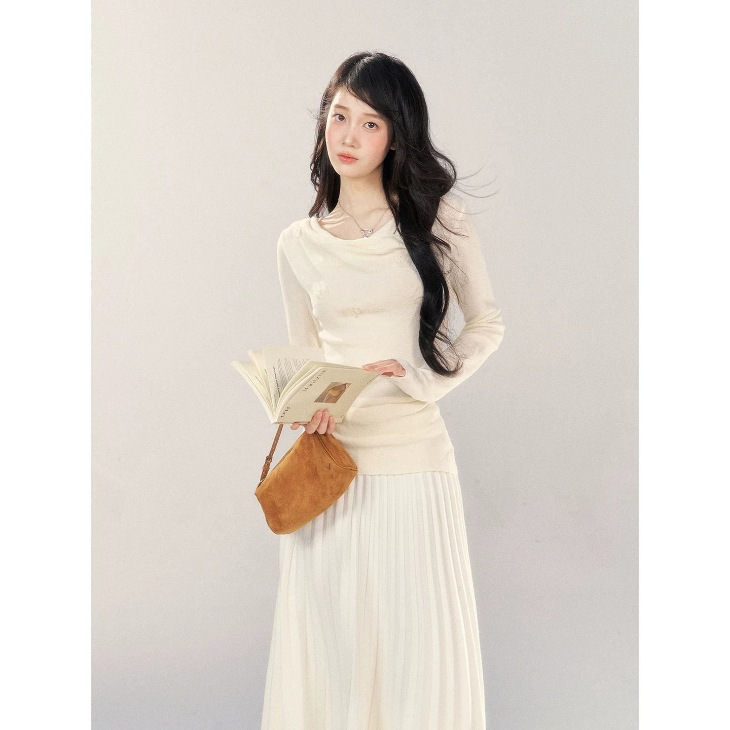 Wildberry レッド デザインニットトップス