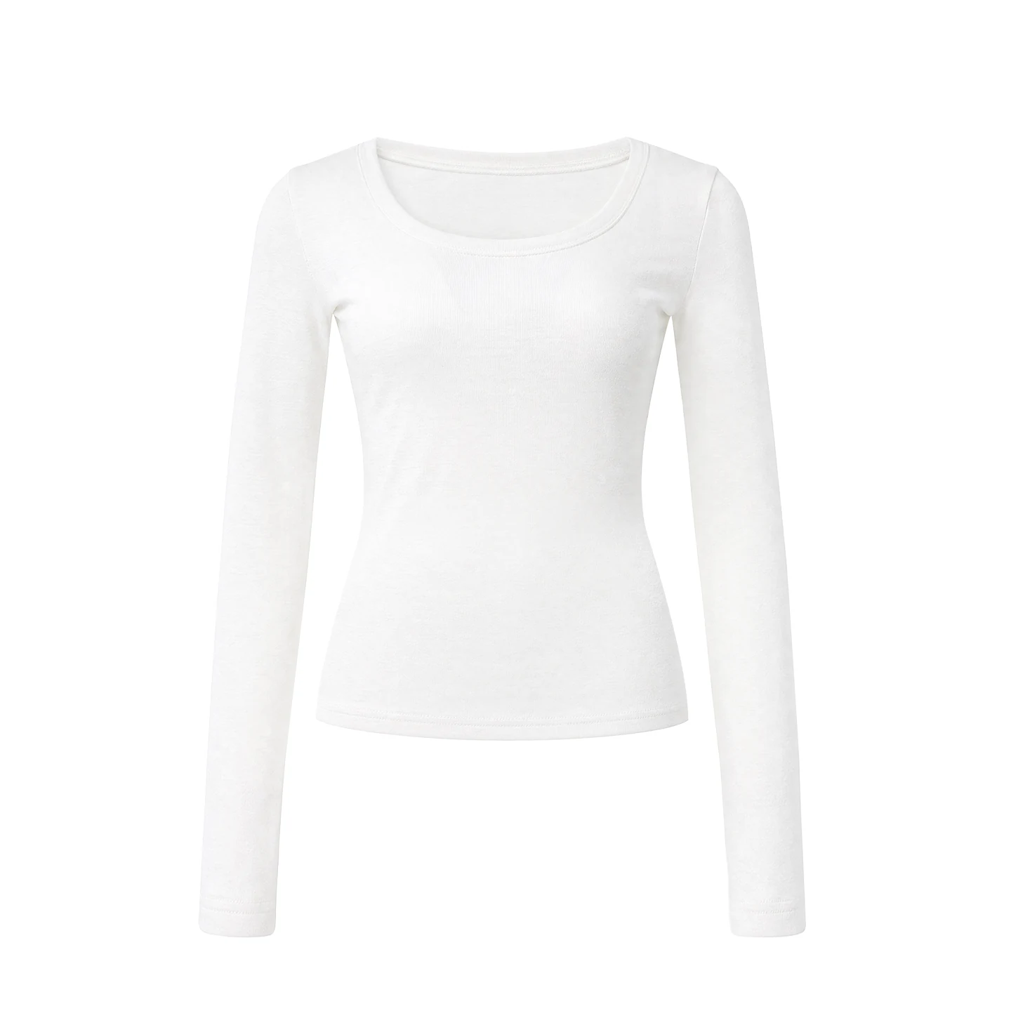 Wildberry Uネック 長袖フィットカットソー