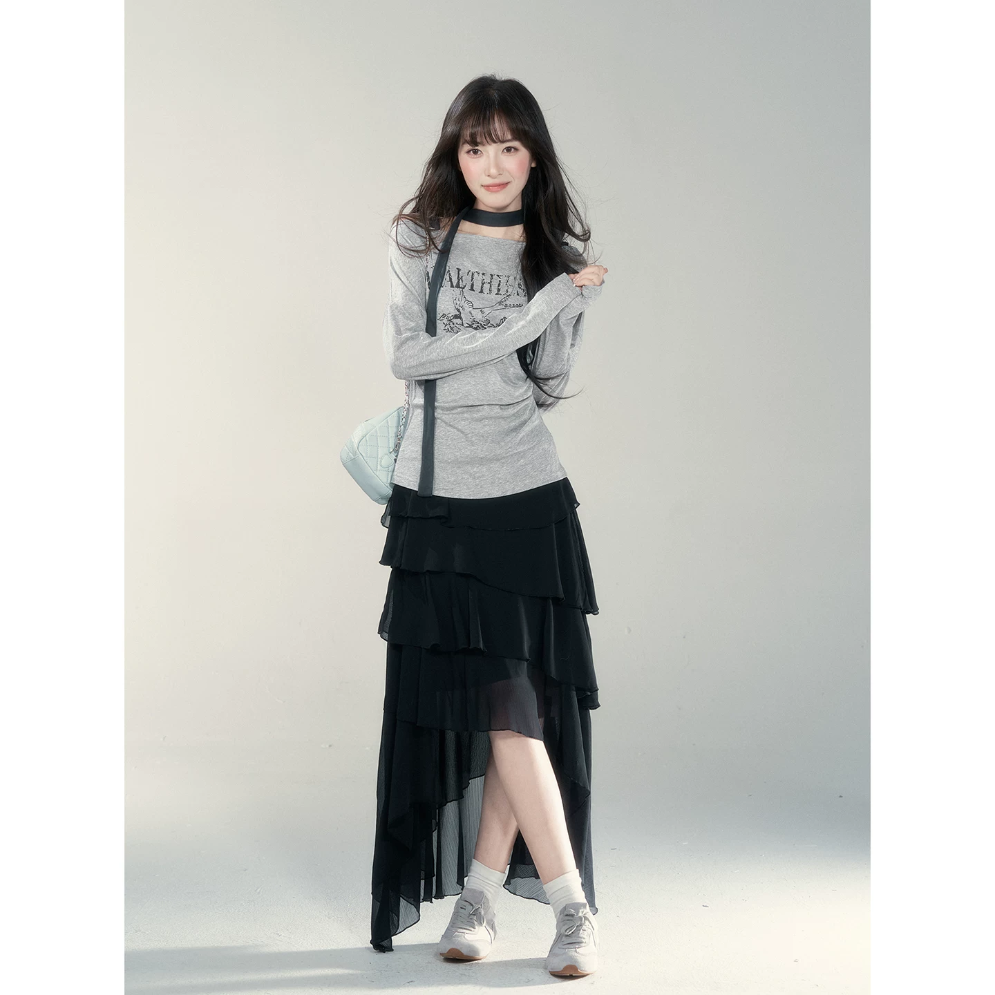 Wildberry アシンメトリー Aラインロングスカート