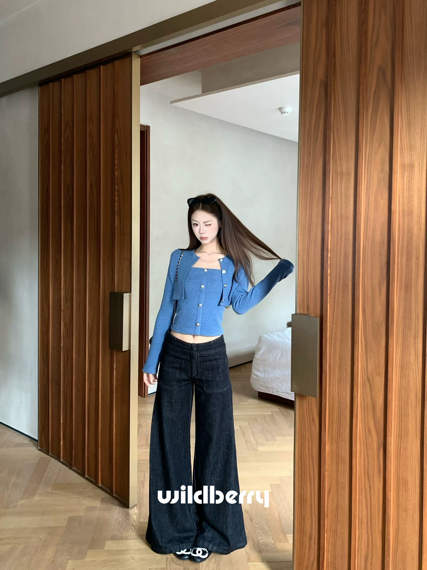 Wildberry ハイウエスト デニムパンツ