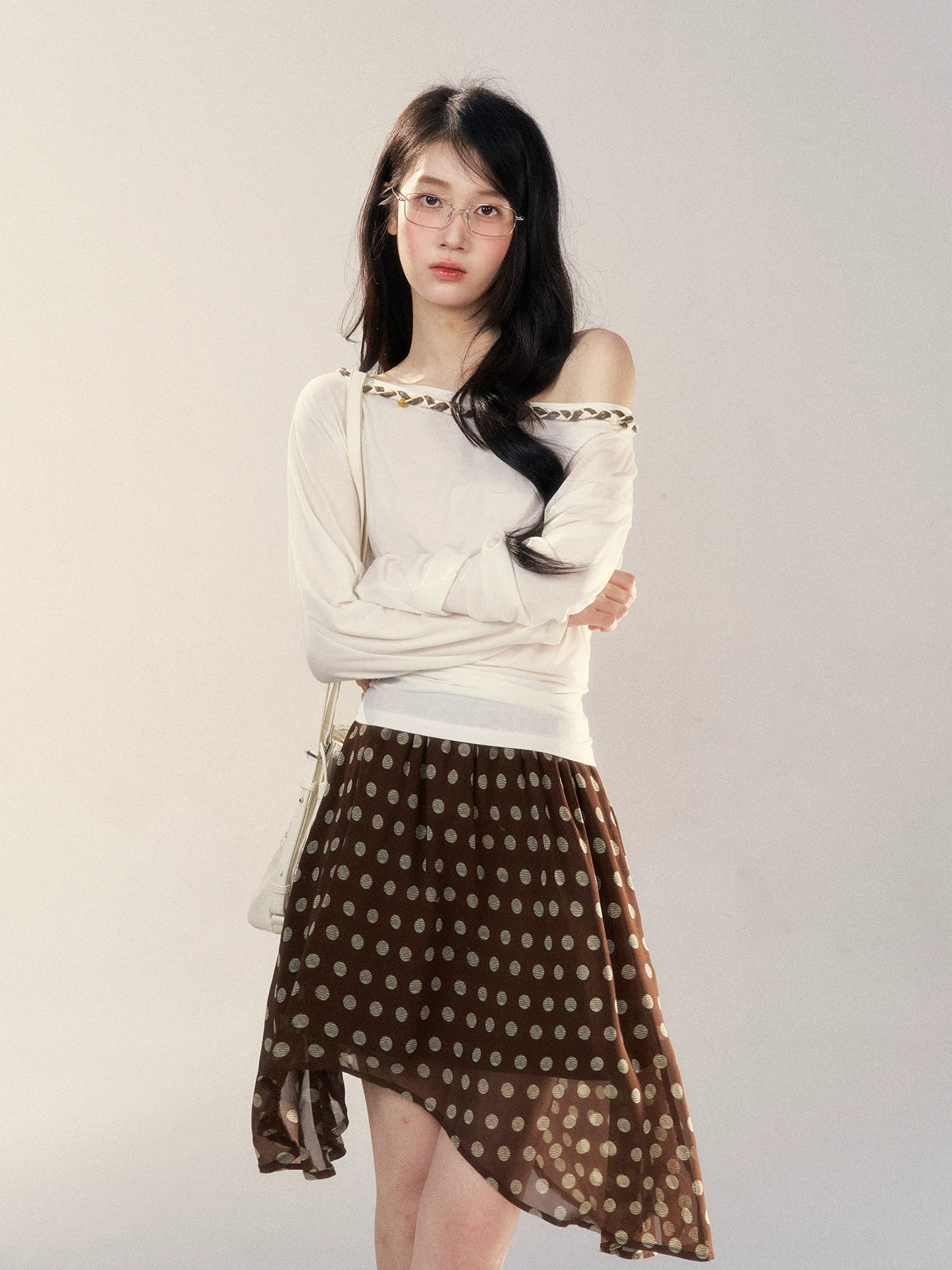 Wildberry ワンショルダー 長袖Tシャツ
