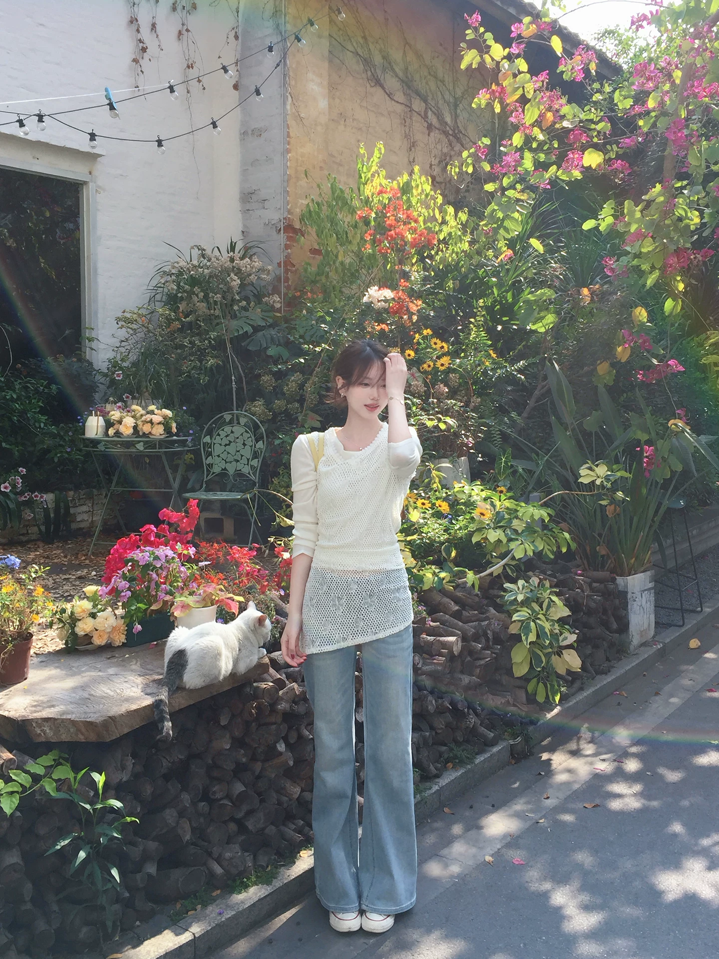 Wildberry 長袖Tシャツ＆透かしベスト