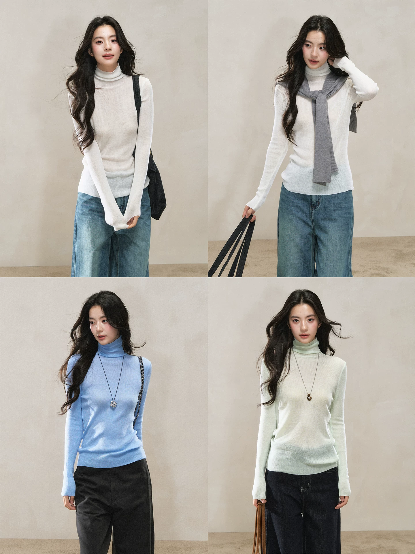 Wildberry ハイネック 長袖ニットトップス
