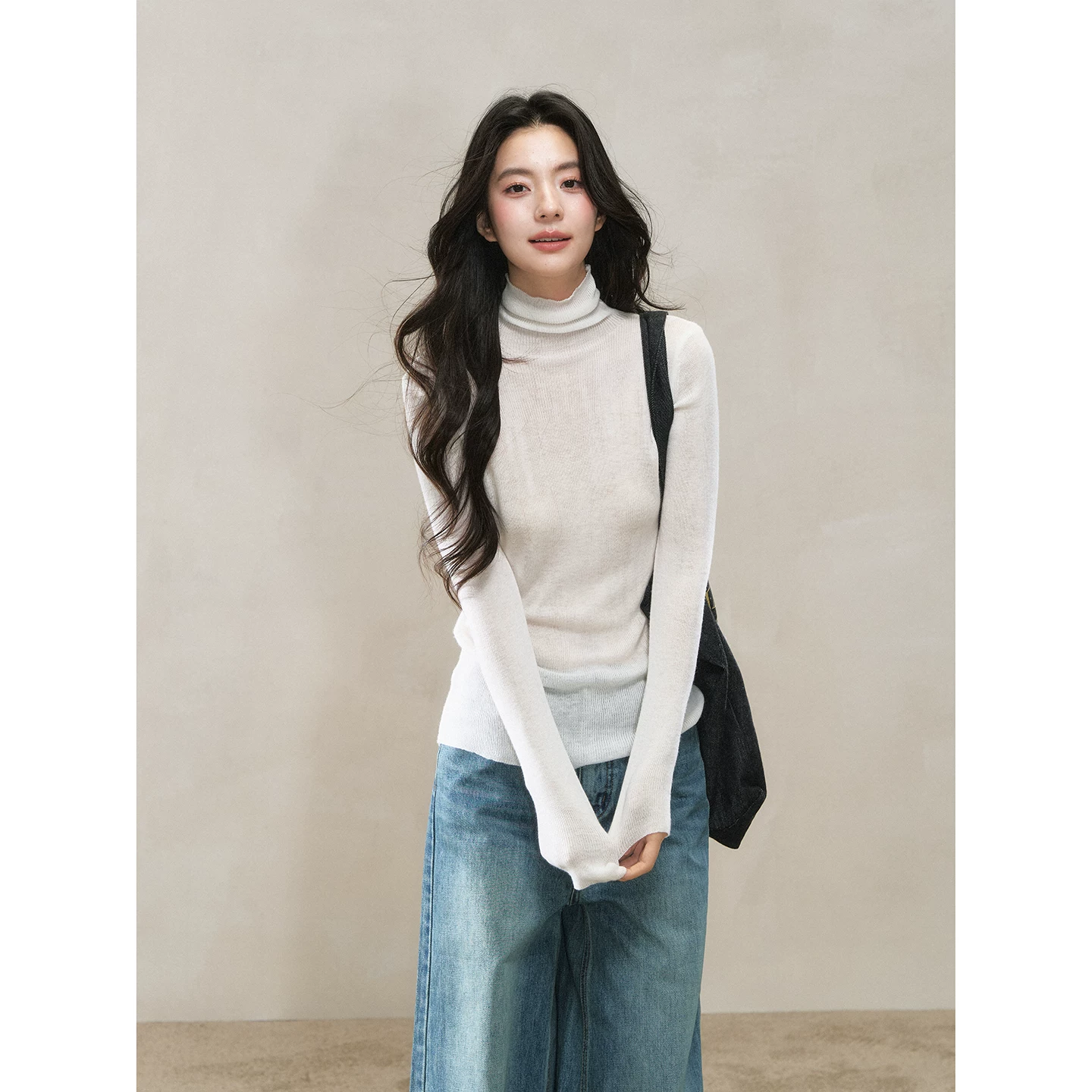 Wildberry ハイネック 長袖ニットトップス