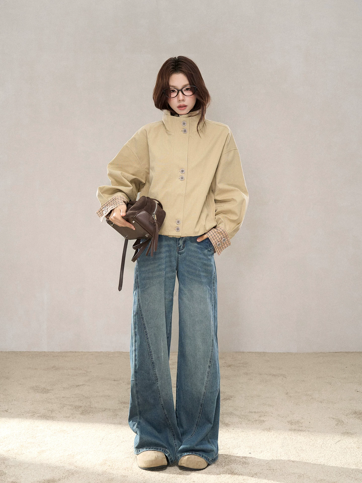 Wildberry 配色切り替え ショートジャケット