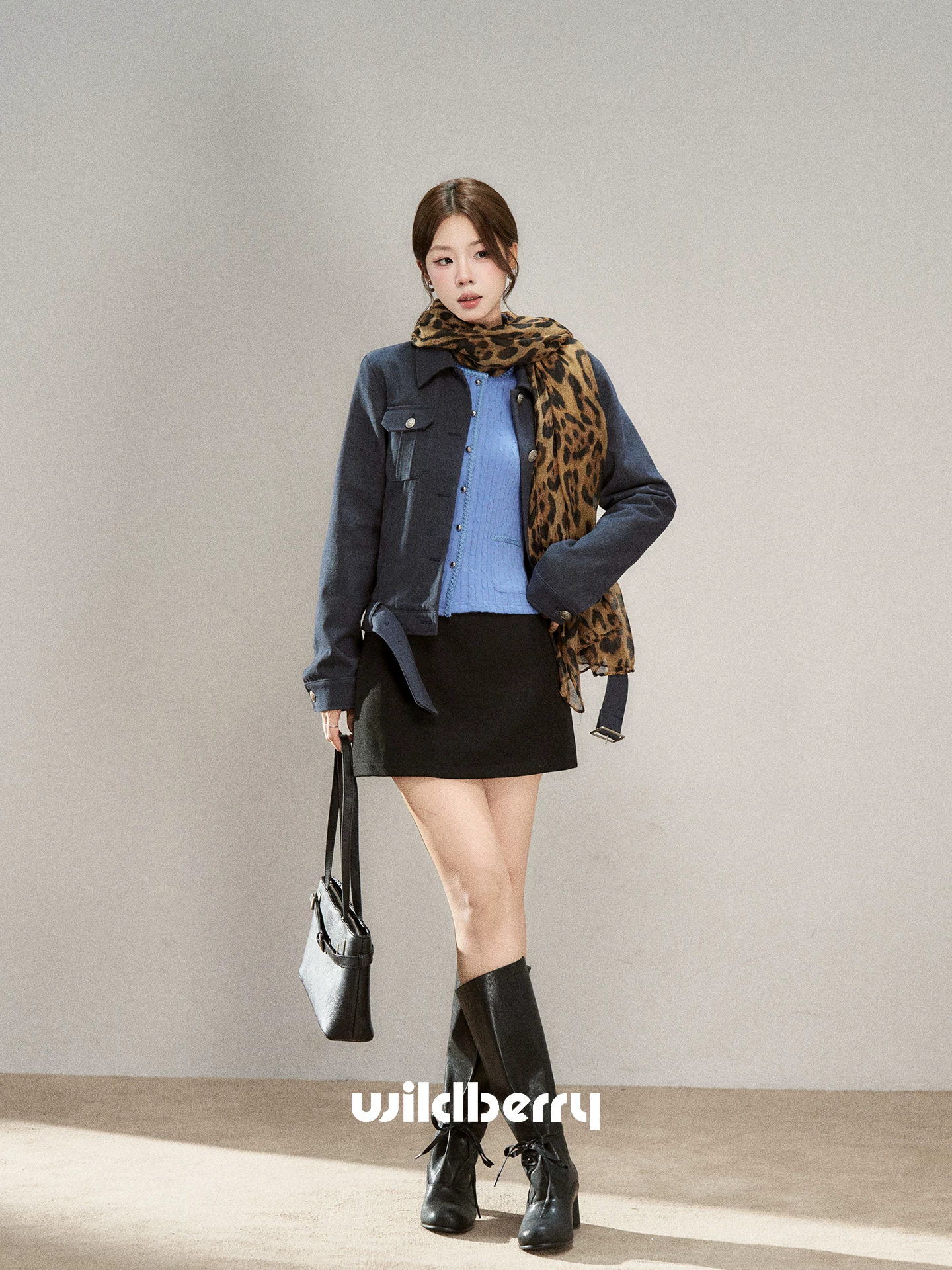 Wildberry ブラック Aラインミニスカート