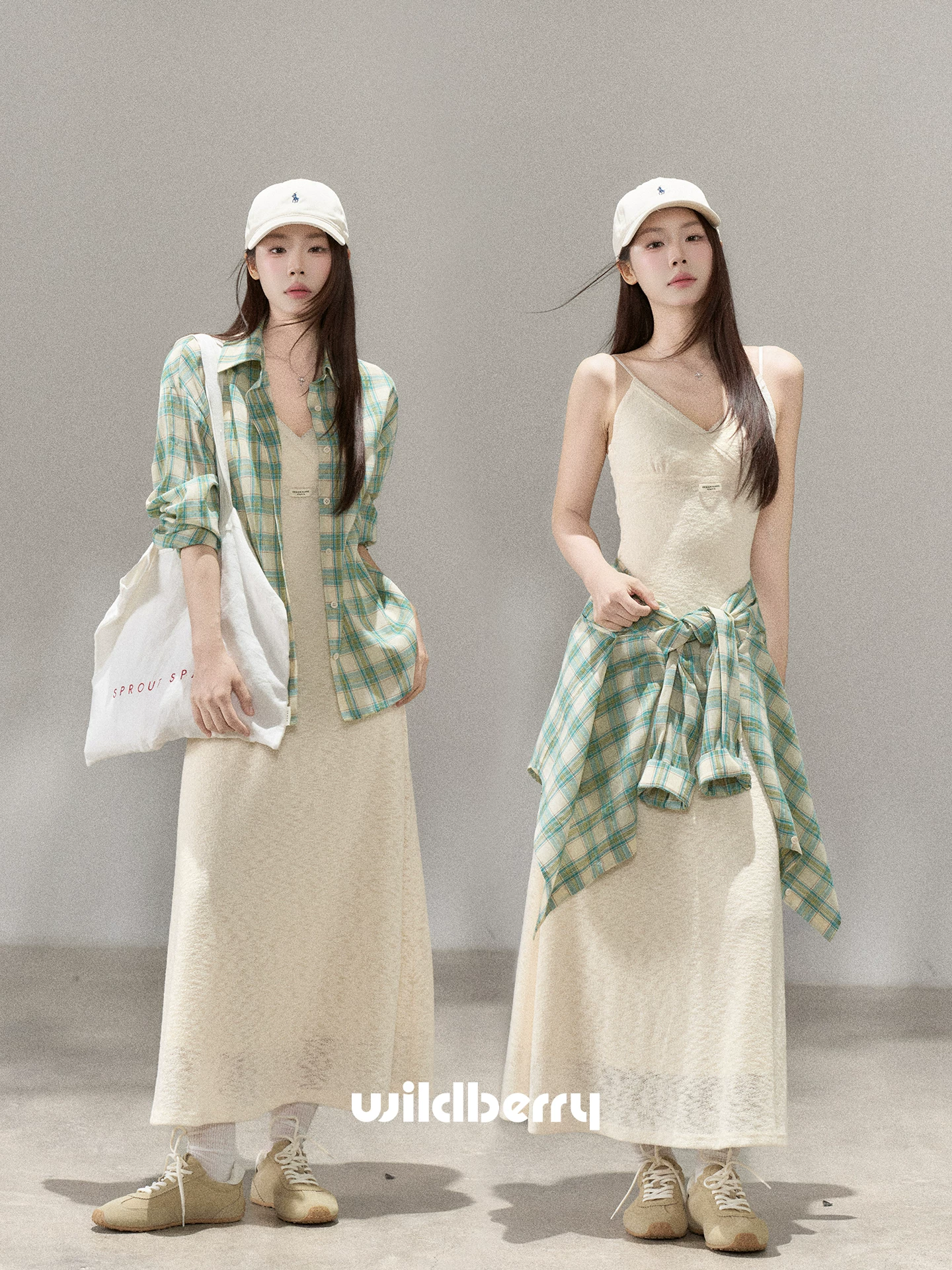 Wildberry ウエストシェイプ キャミロングワンピース