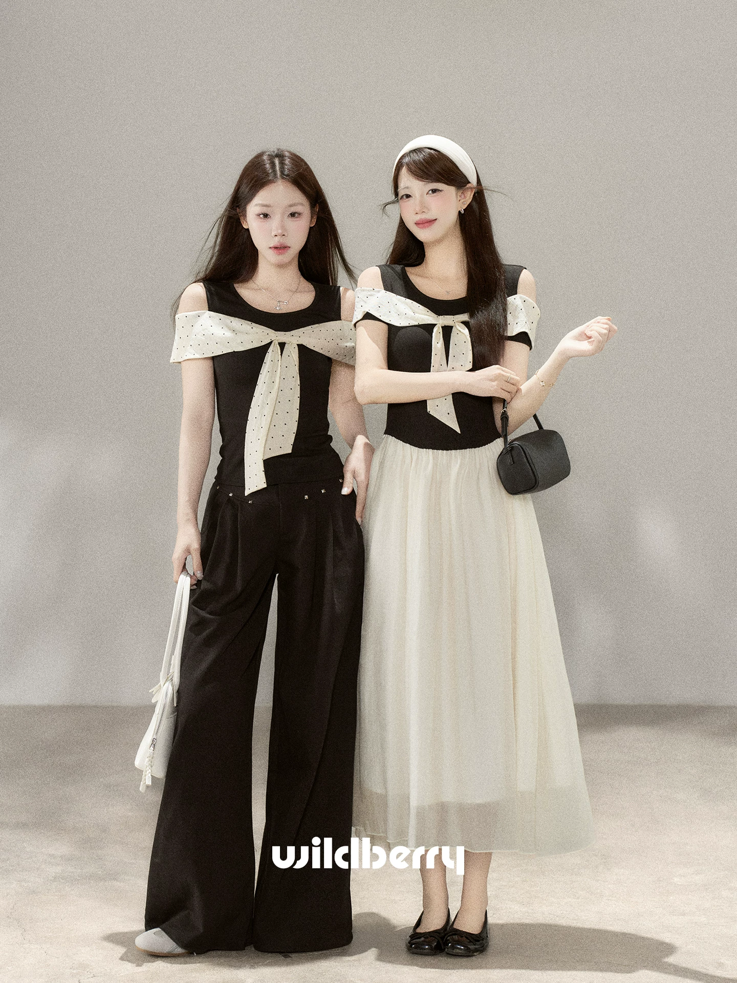 Wildberry ウエストシェイプ デザインロングワンピース