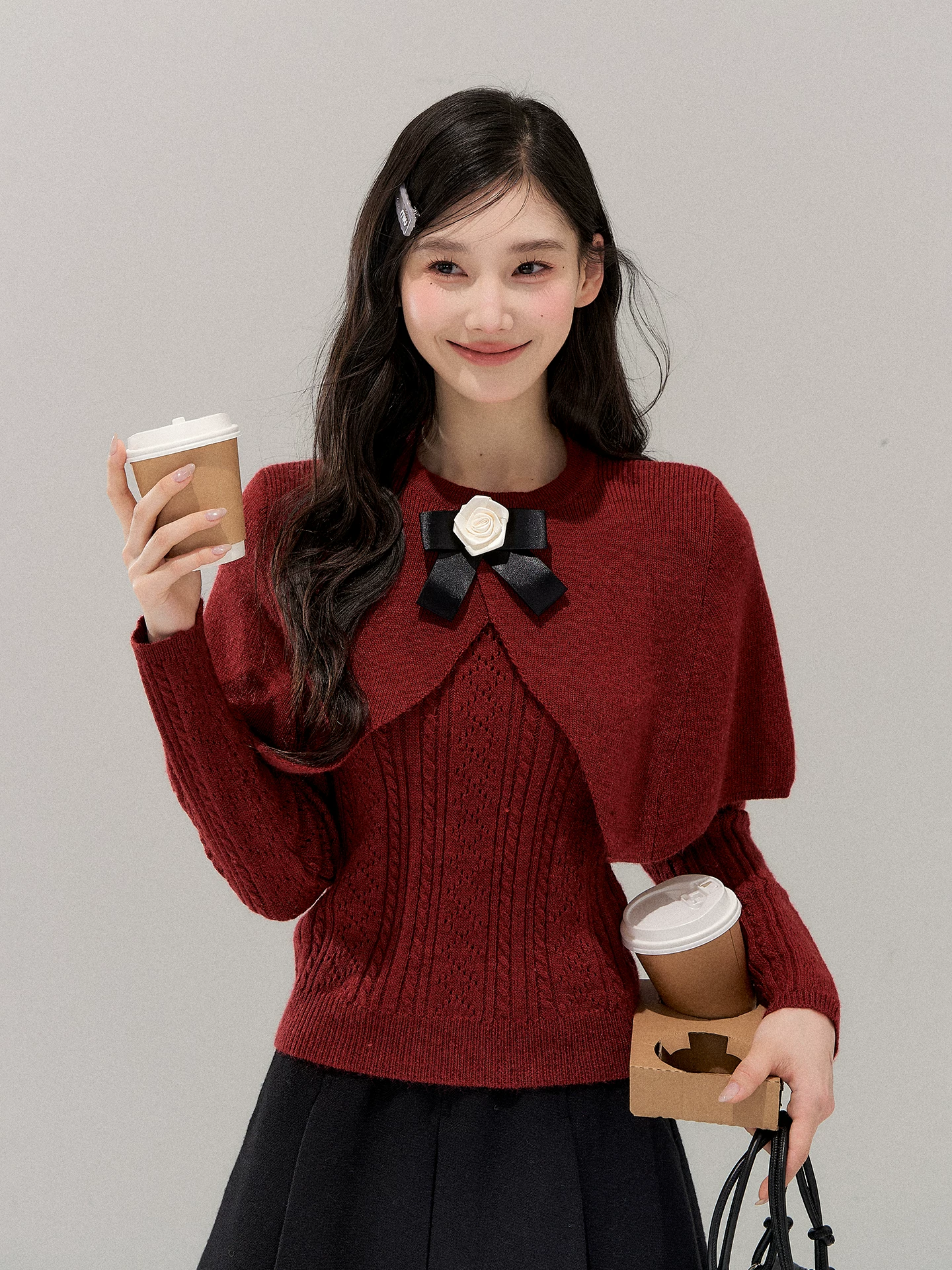 Wildberry レッド ニット2点セット