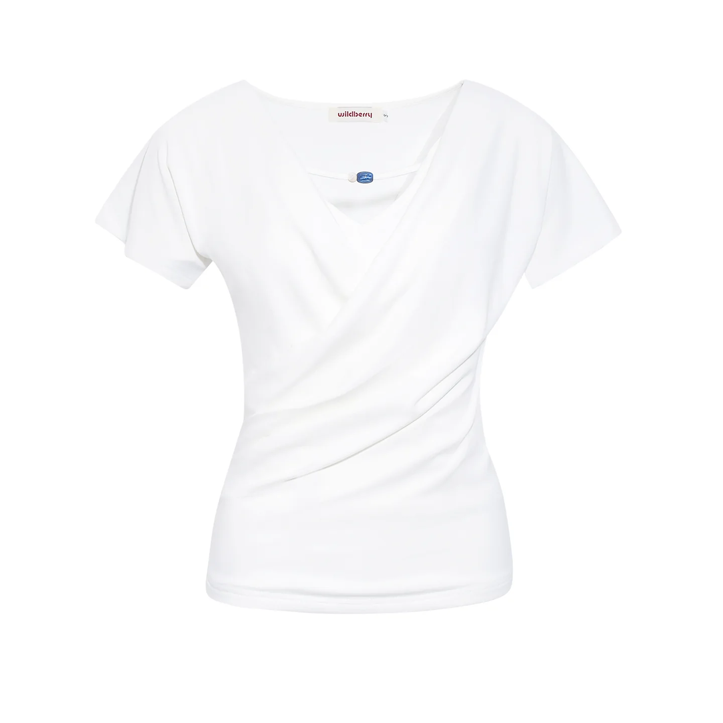 Wildberry ホワイト 重ね着風半袖Tシャツ