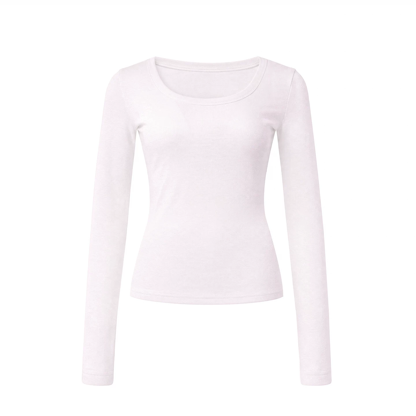 Wildberry Uネック 長袖フィットカットソー