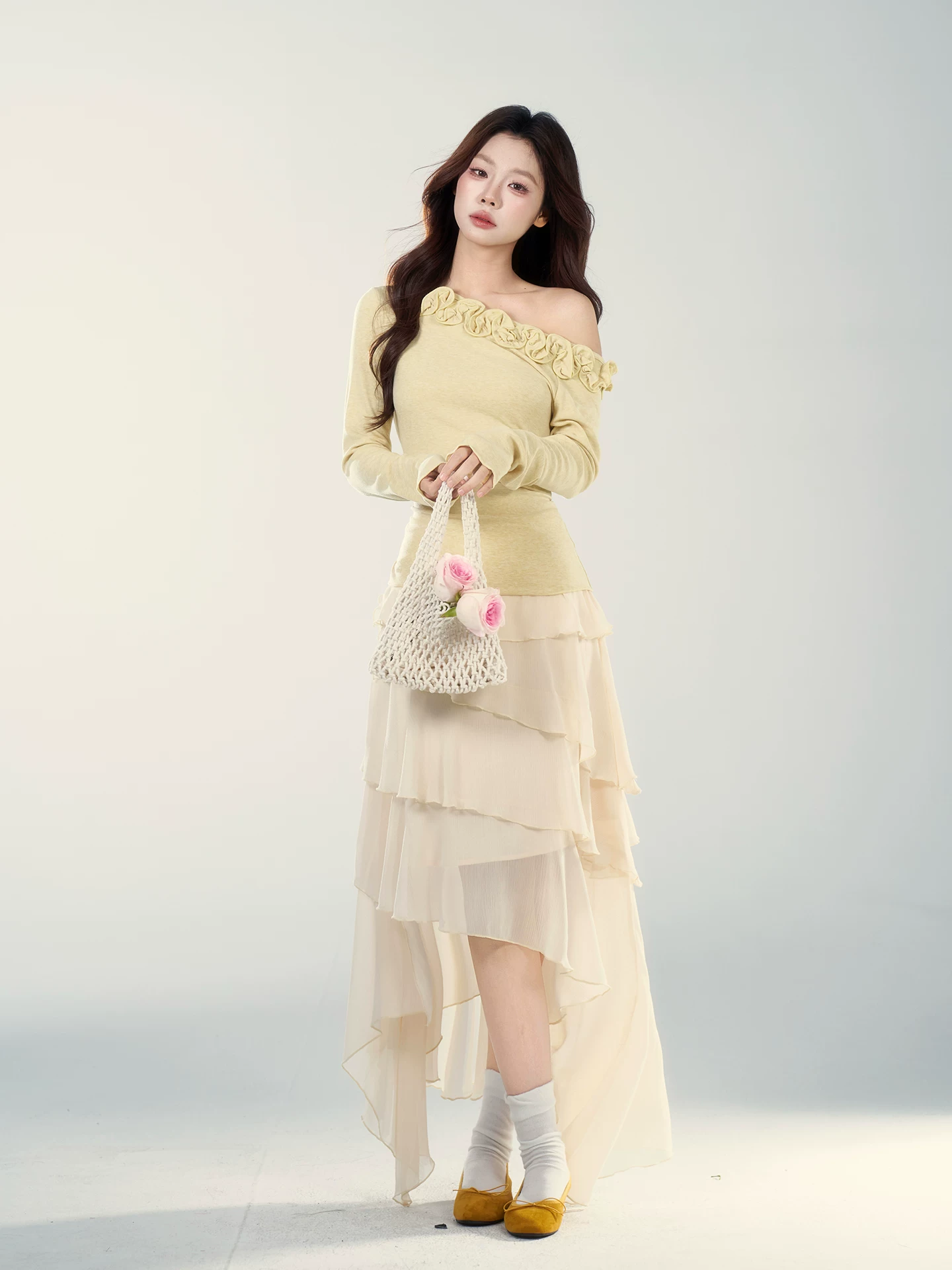 Wildberry アシンメトリー Aラインロングスカート