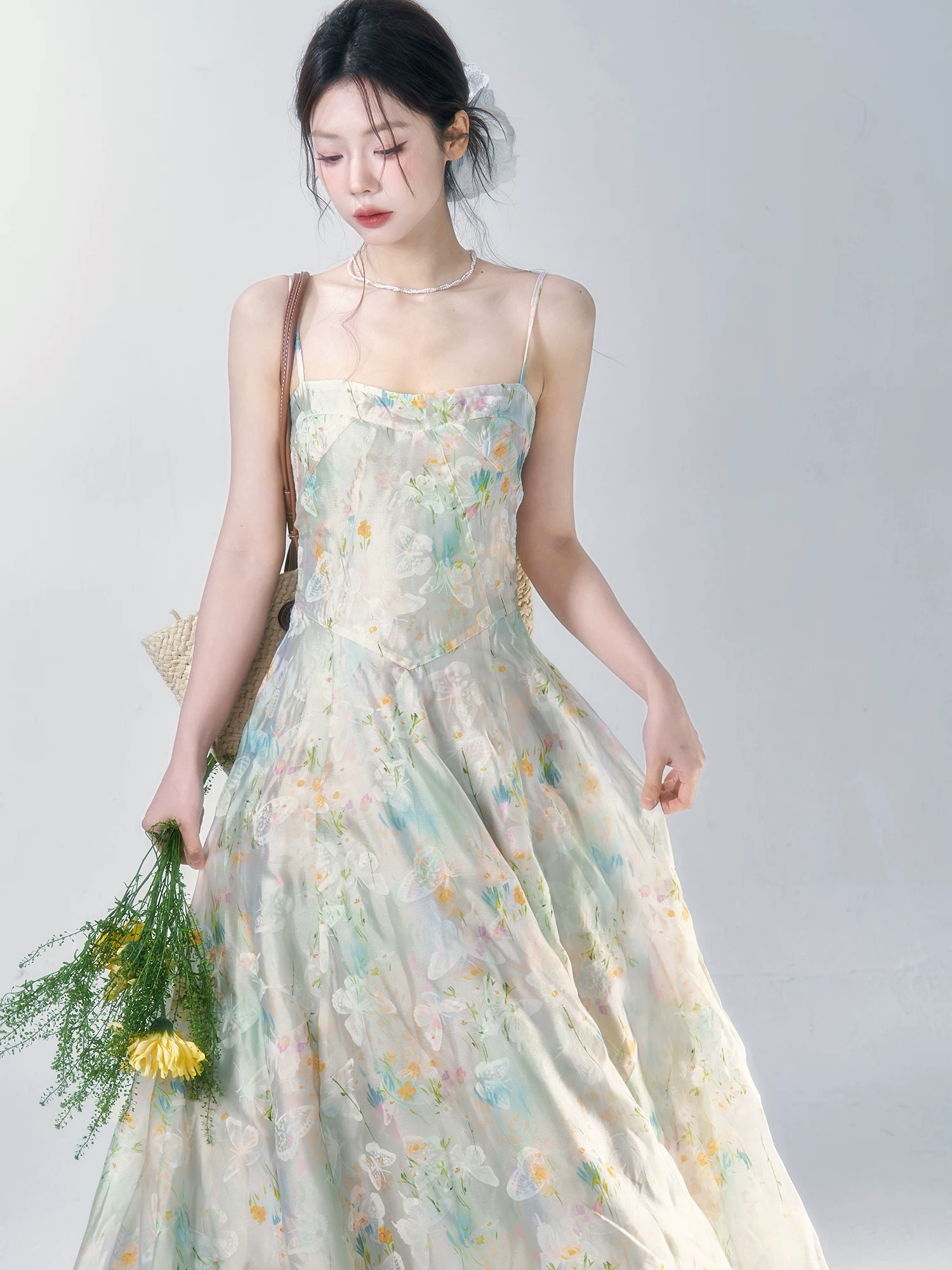 Wildberry 小花柄 キャミロングワンピース