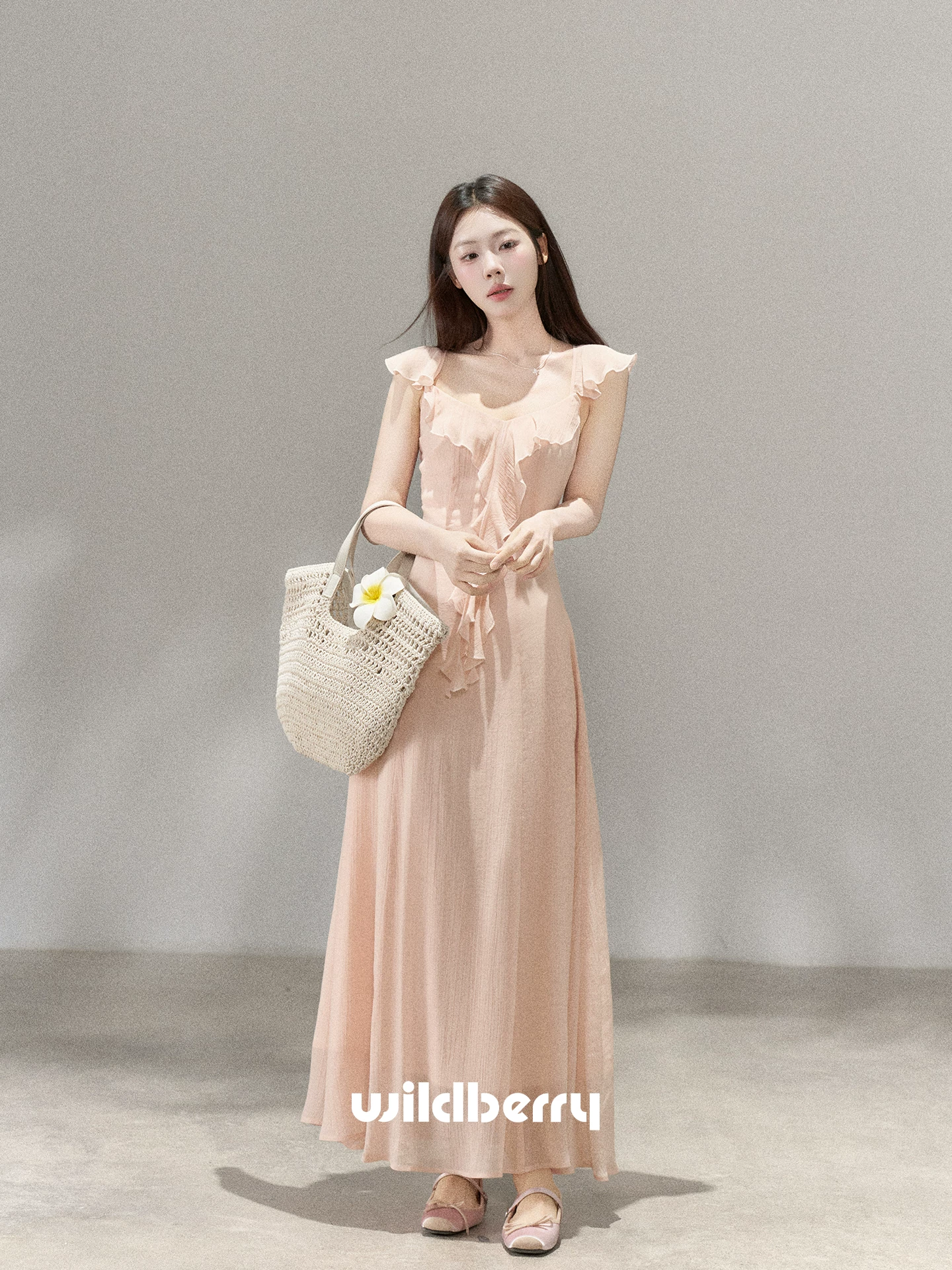 Wildberry ウエストシェイプ ロングワンピース