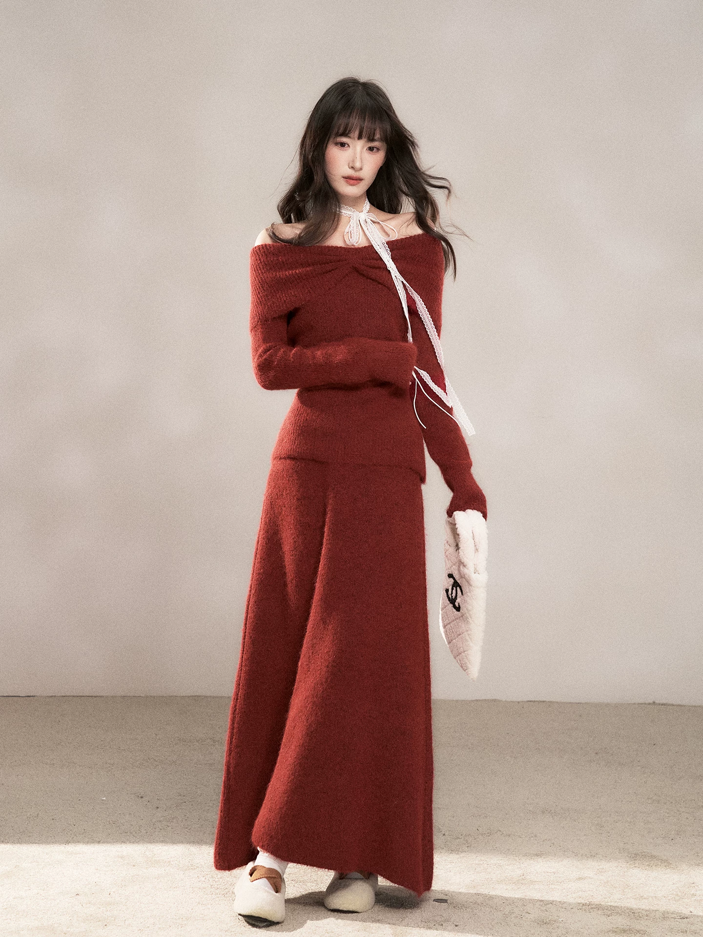 Wildberry レッド ニット2点セット