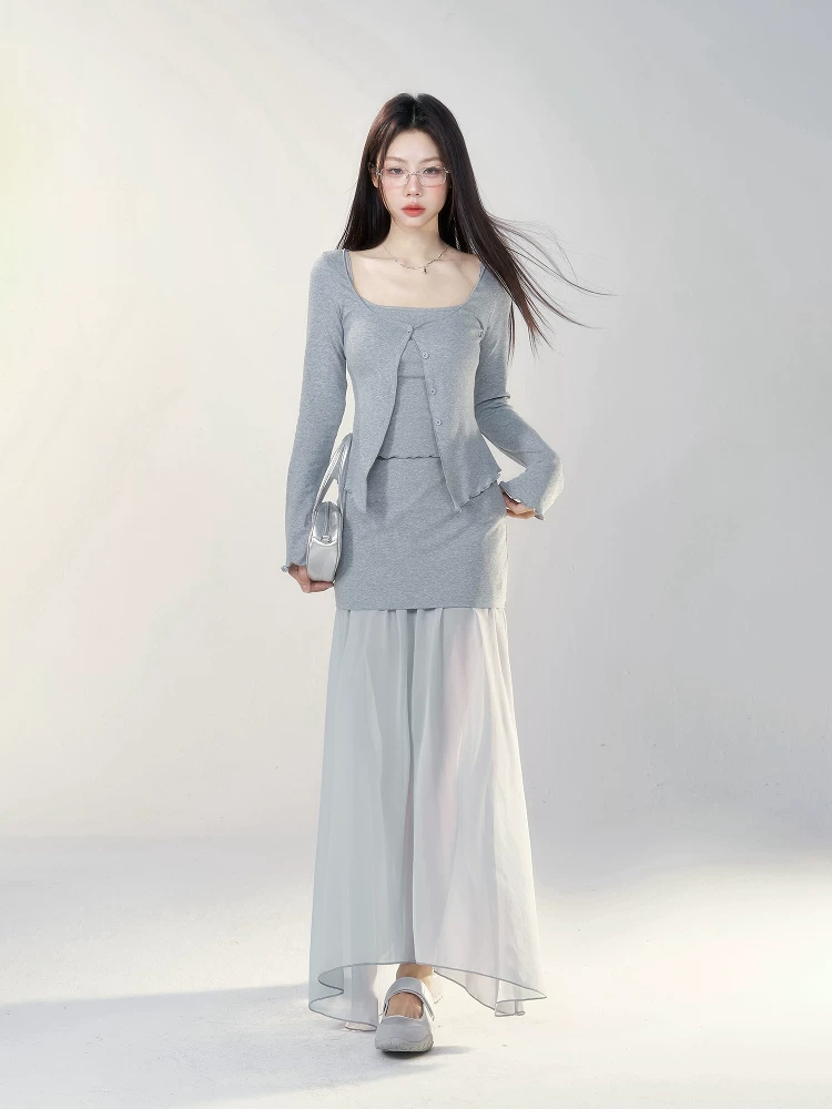 Wildberry スクエアネック レースアップ2点セット