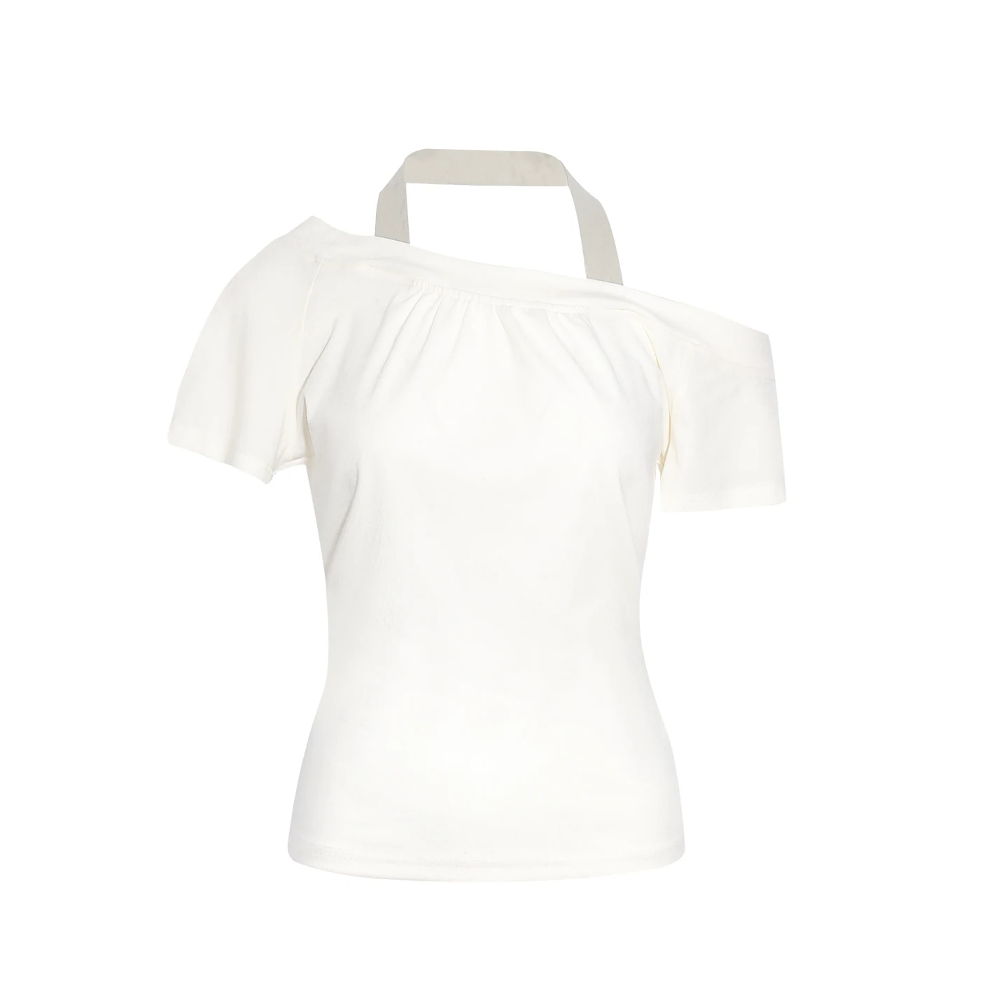 Wildberry 重ね着風 ホルターネック半袖Tシャツ