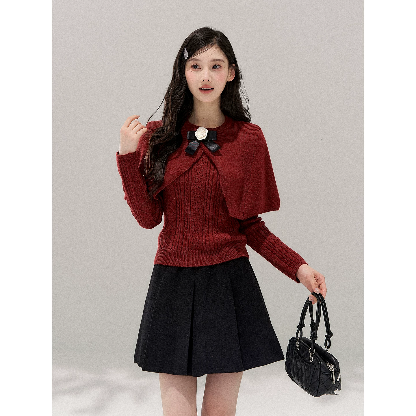 Wildberry レッド ニット2点セット