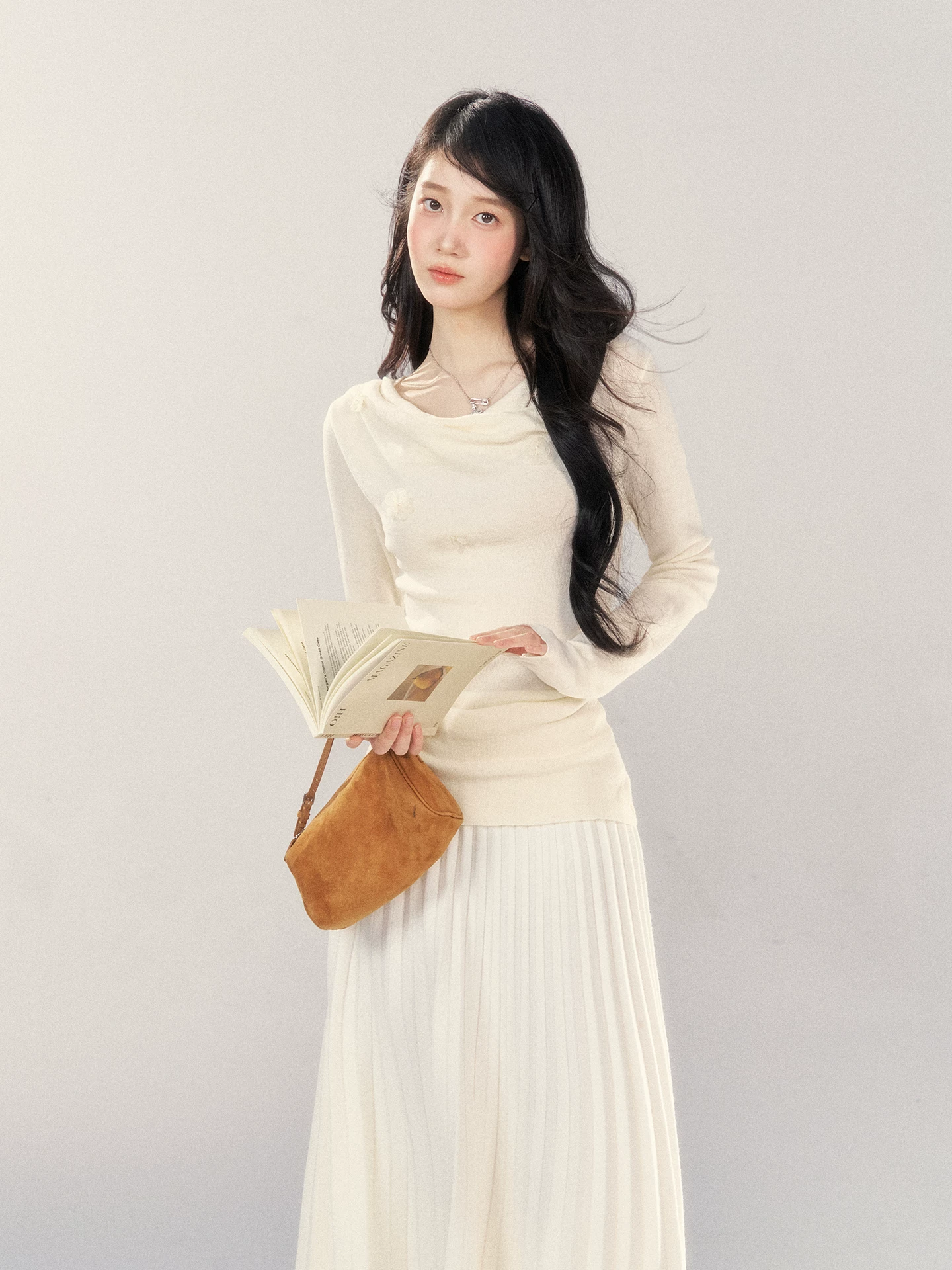 Wildberry レッド デザインニットトップス