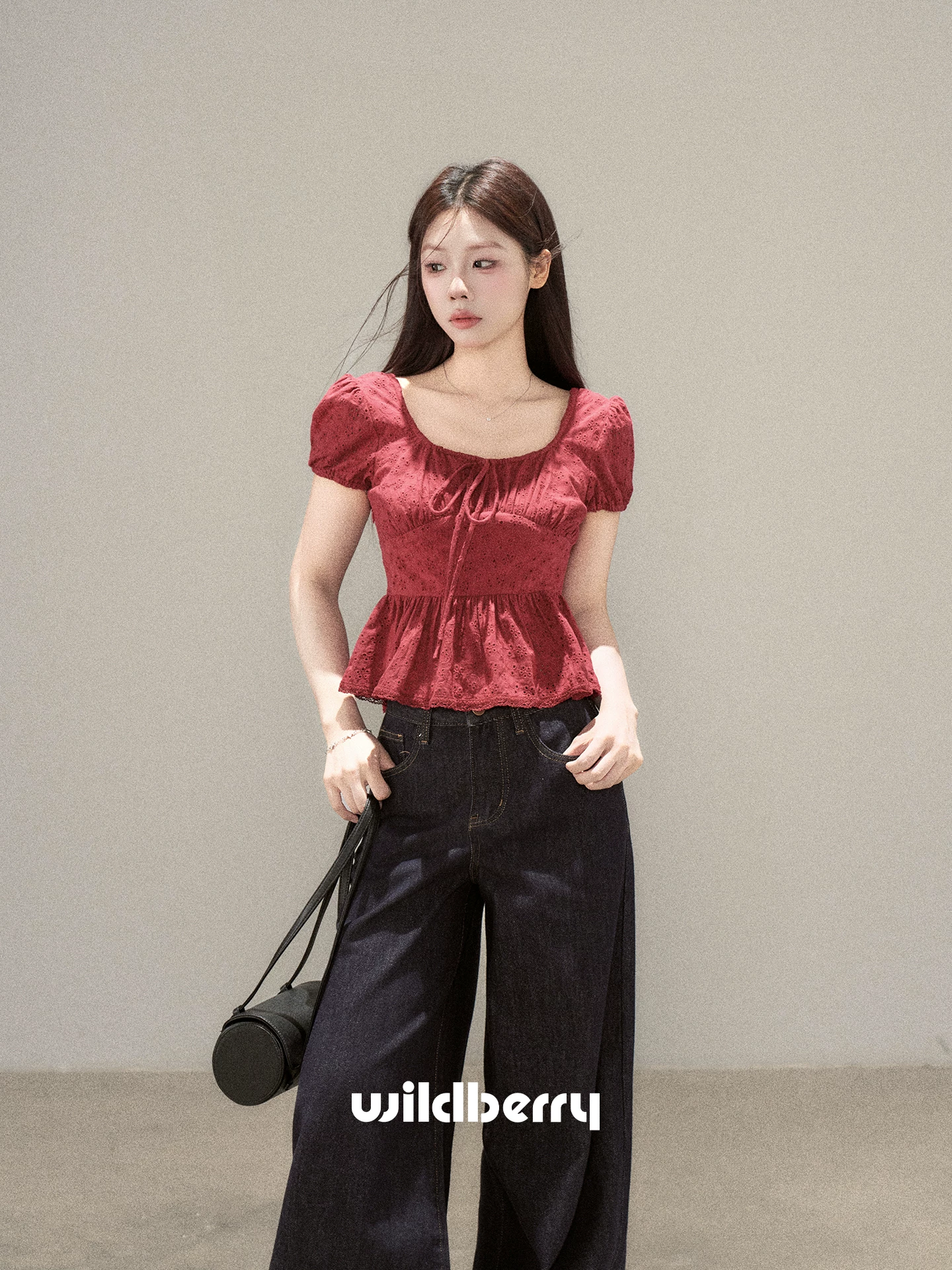 Wildberry レッド 半袖シャツ