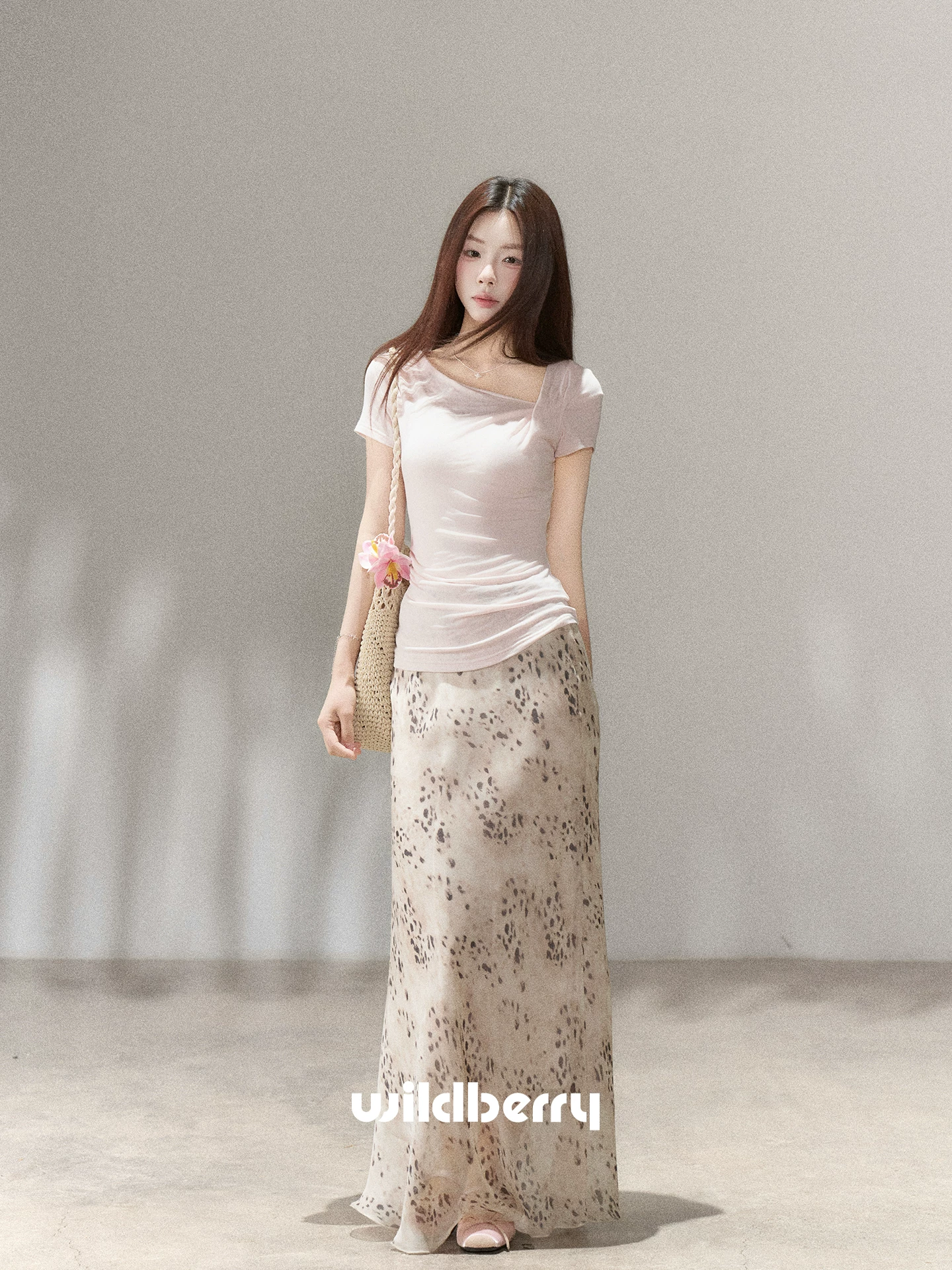 Wildberry レオパード マーメイドロングスカート