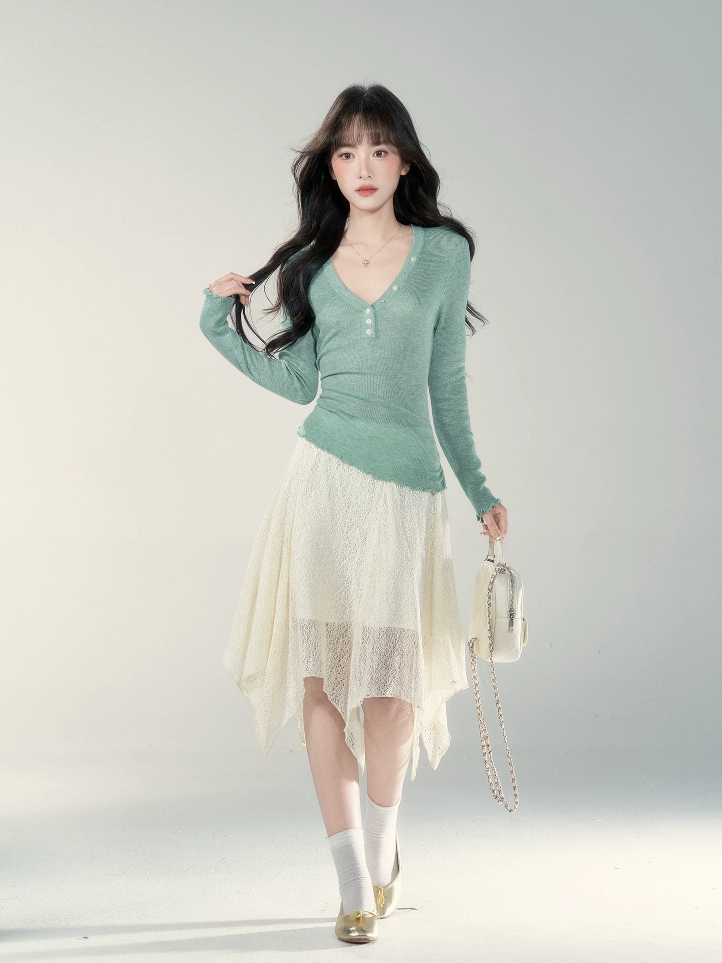 Wildberry アシンメトリー Aラインミニスカート