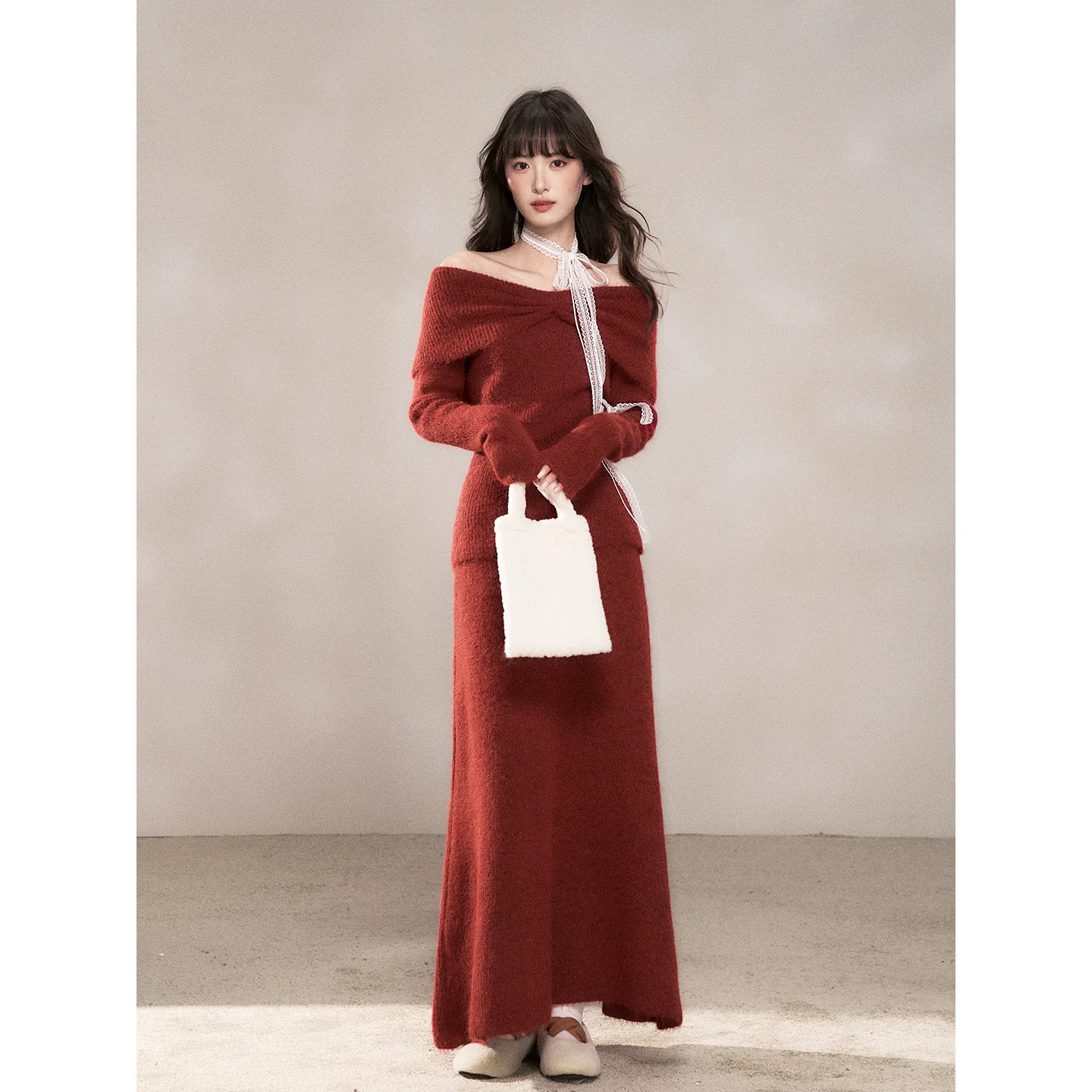 Wildberry レッド ニット2点セット